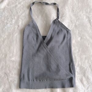 Vintage Calvin Klein Collection Silk Halter Knit Sweater Size XS